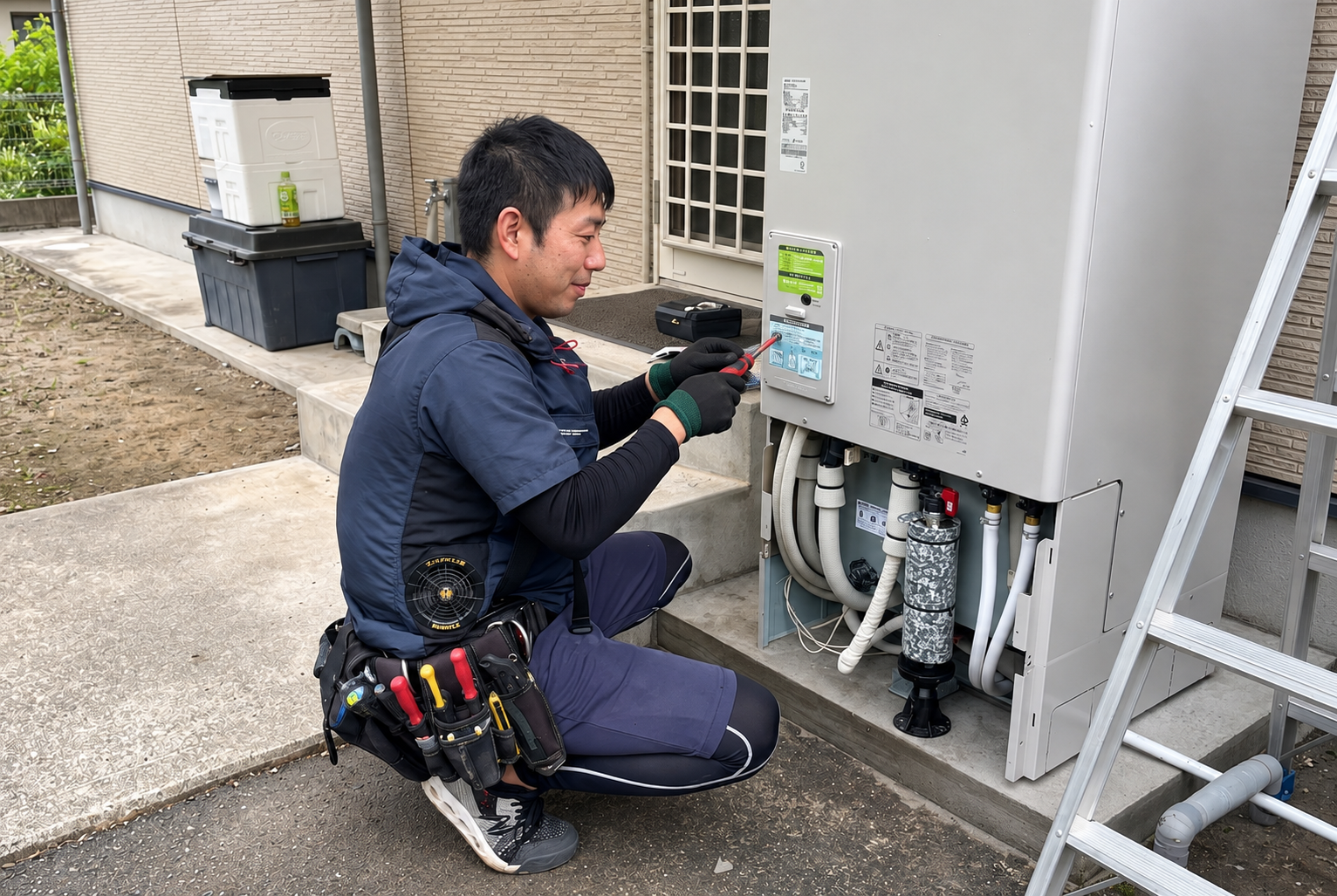 エコキュートの工事