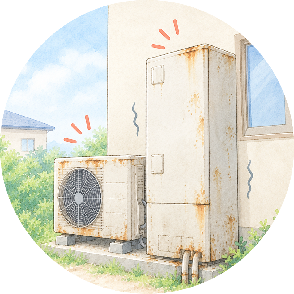 設置から10年以上経過している